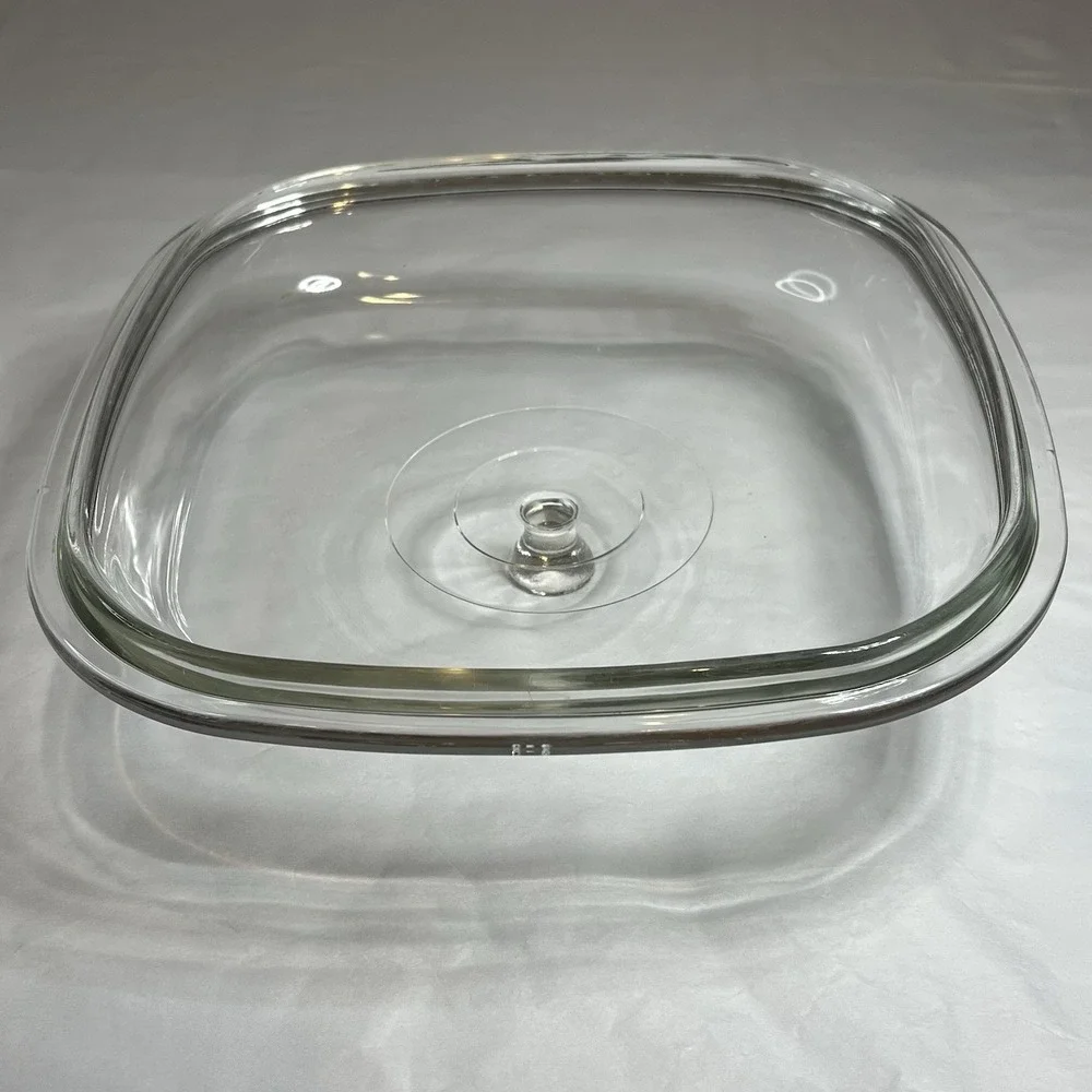 Clear Glass Square Pyrex Replacement‎ Lid with Knob #B9 Corningware 9
